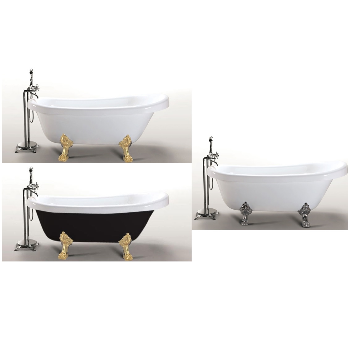 Vasca tradizionale da bagno stile classico retrò 170x80 in ...